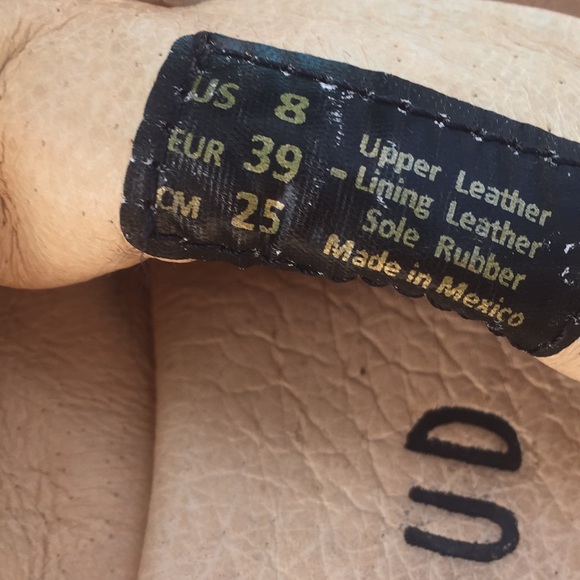 Musse & Cloud Tan Leather Slip on Slide SZ 38 - Picture 4 of 5